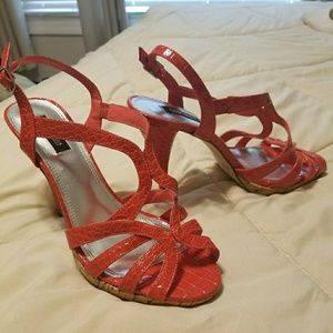 Strappy high heel sandals